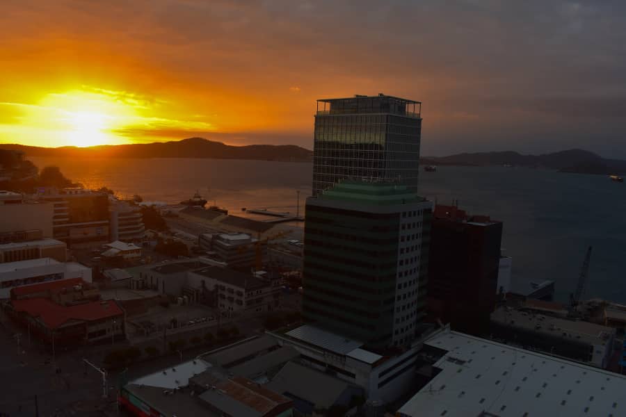 Sunset Port Moresby Harbour